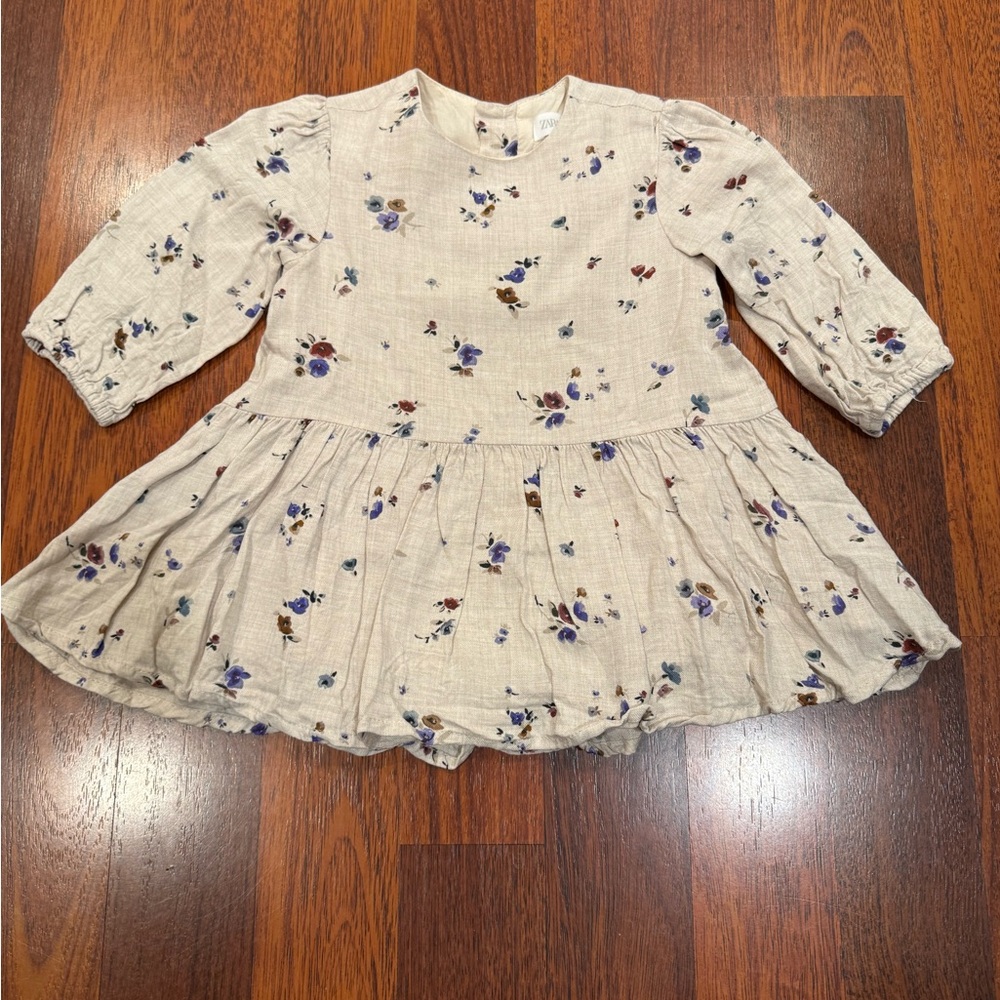 Zara Cream Floral Kids Blouse